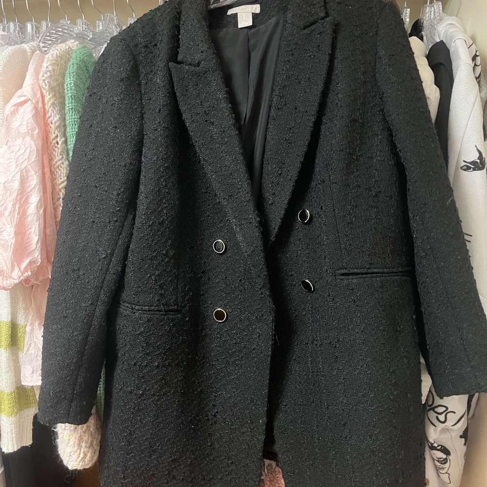 H&M, black Blazer, size Large, never worn